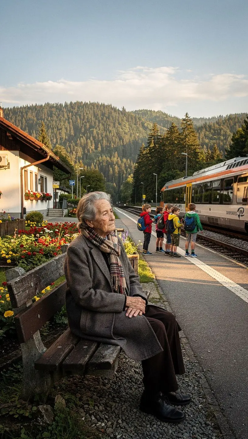 Familie steigt entspannt in Regionalzug ein, bereit für nachhaltige Reise zu kulturellen und naturnahen Zielen in Deutschland.